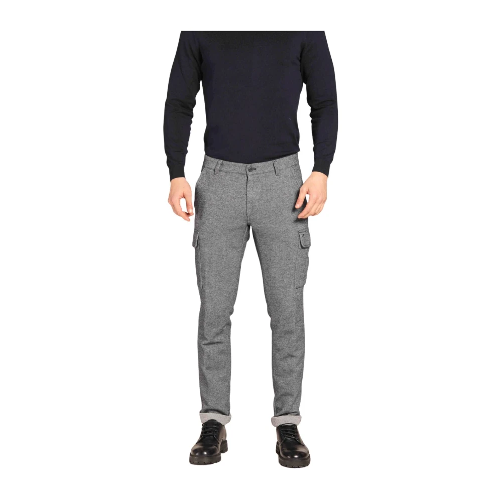 Mason's Cargo broek in donkerblauw katoenblend met slim fit Blue Heren
