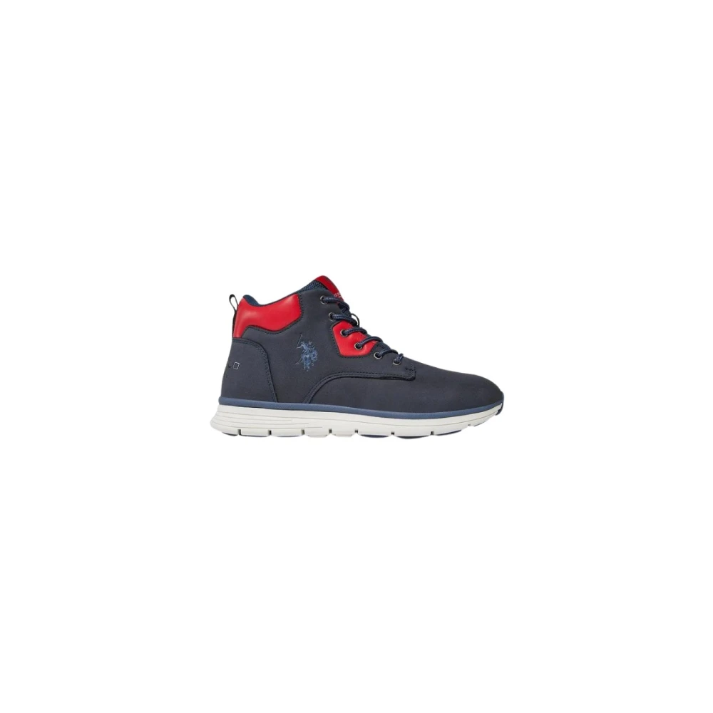 U.s. Polo Assn. Boys Blue Basic Kids Eco-Leather Boots Size 37 Eu