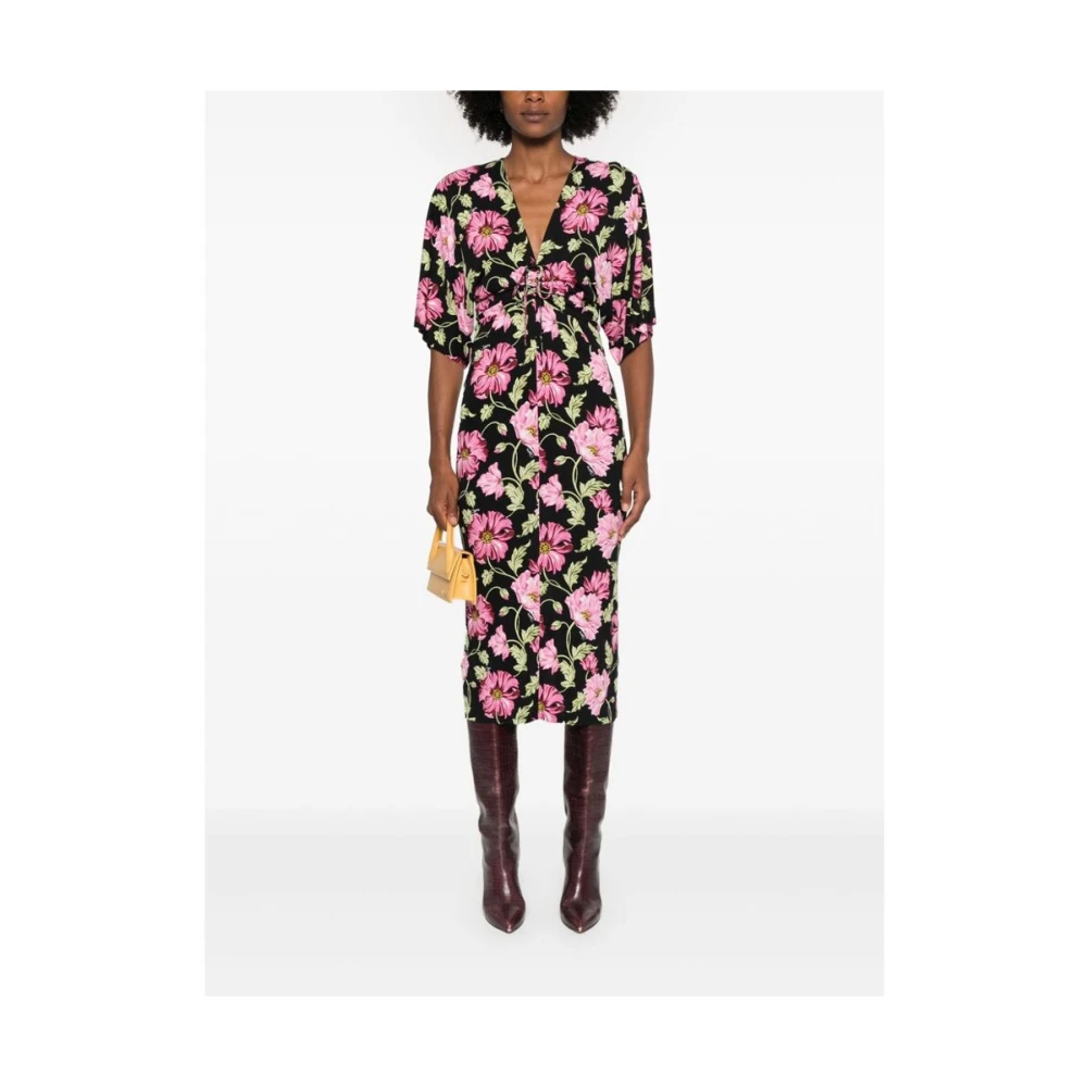 Diane Von Furstenberg Bloemenprint V-hals Jurk Multicolor Dames