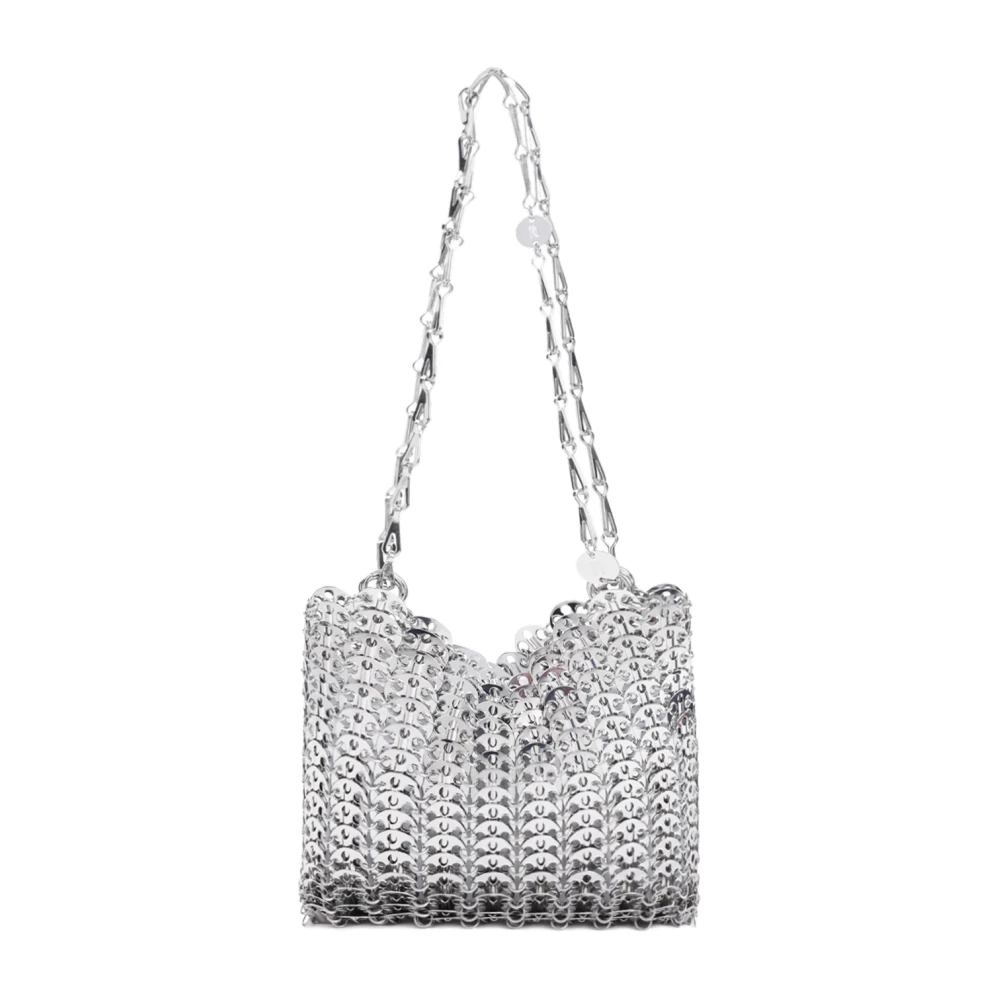 Paco Rabanne Metalen Clutch Tas Aw24 Gray Dames