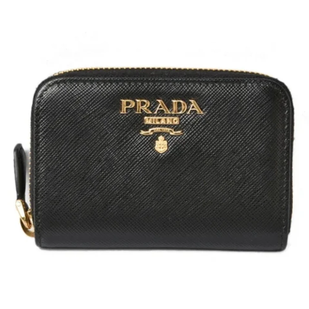 Prada Vintage Pre-owned Fabric wallets Black Dames