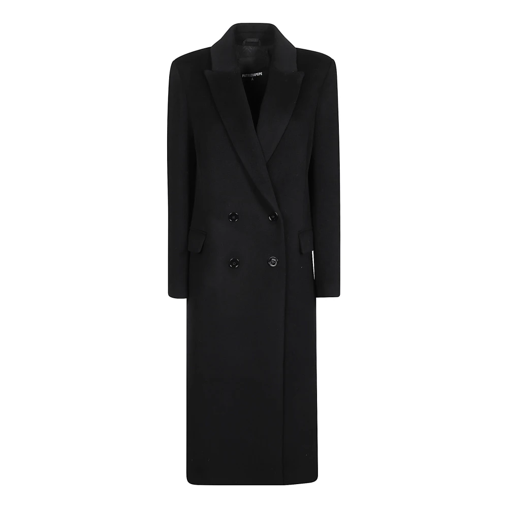 PATRIZIA PEPE Stijlvolle Jas voor Vrouwen Black Dames
