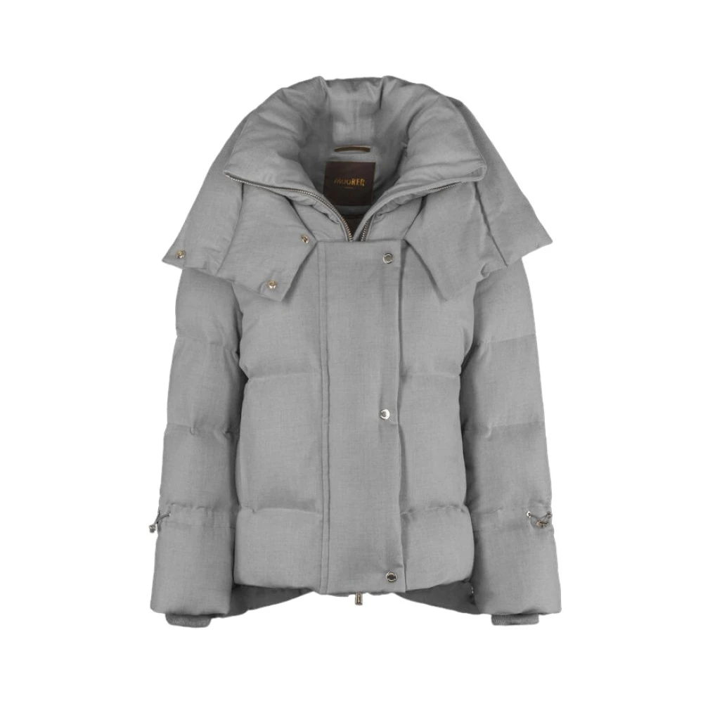 Moorer Women's Gray Down Jackets, 2XS, Jackets