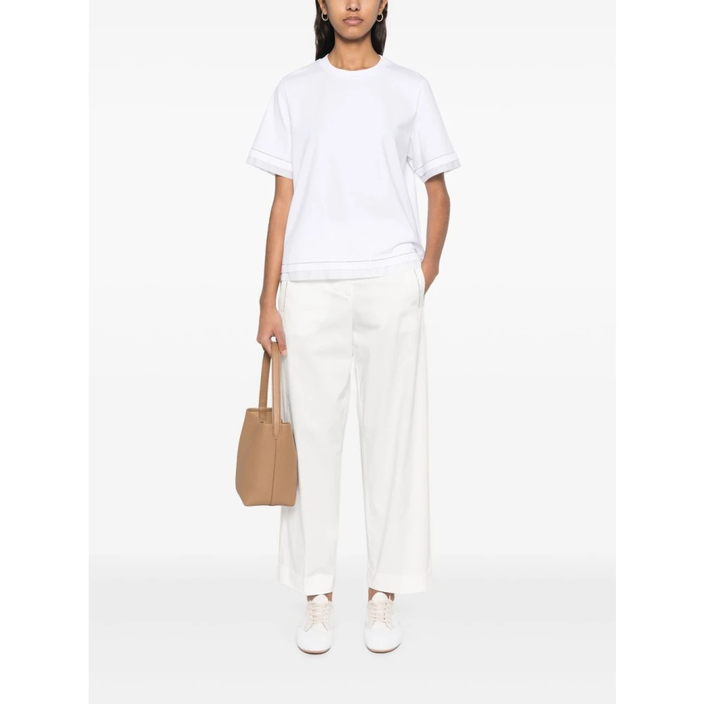 PESERICO Witte elegante broek White Dames