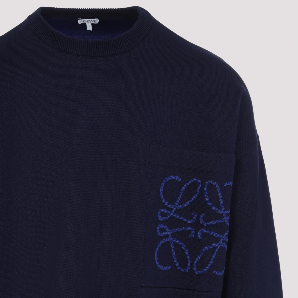 Loewe Navy Blauw Anagram Zak Trui Blue Heren