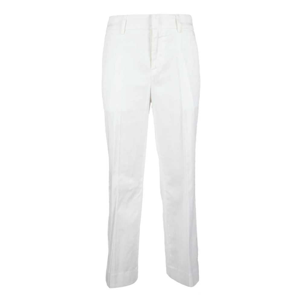 Dondup Stretch Katoen Elastaan Broek White Dames