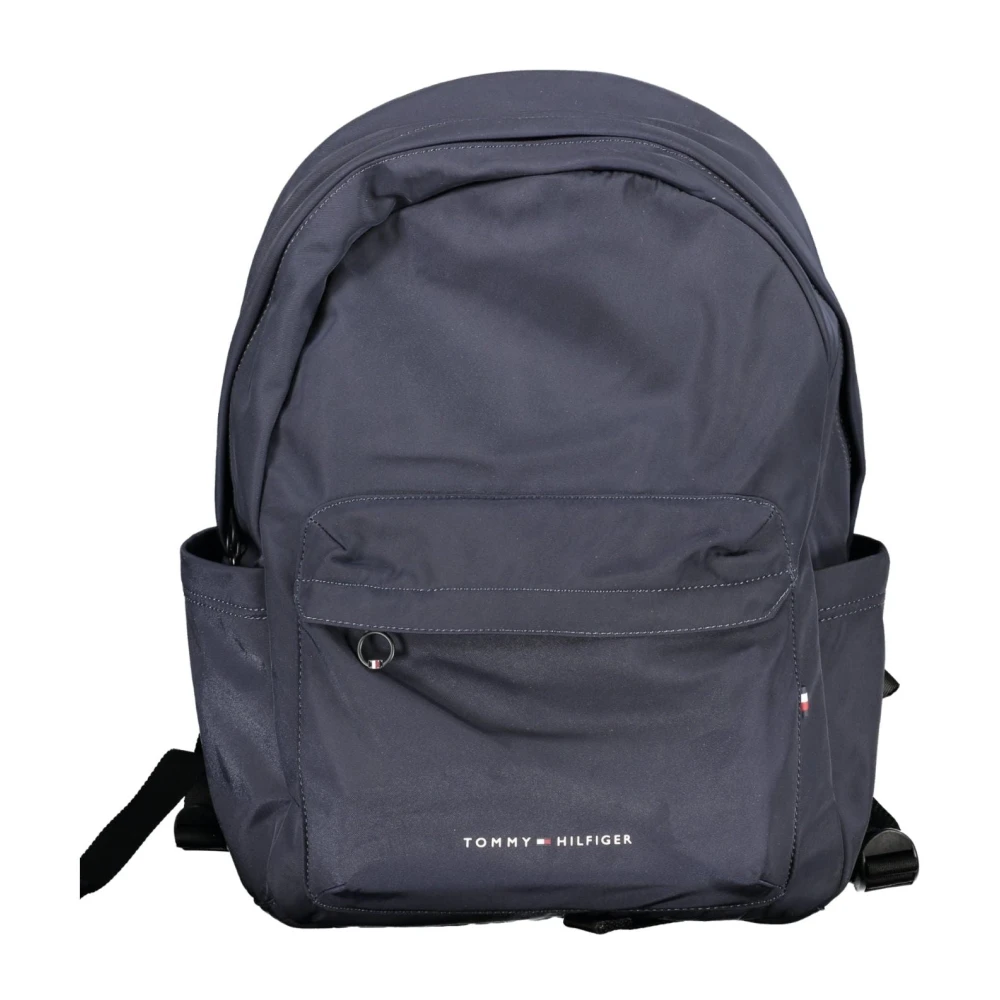 Tommy Hilfiger Men's Blue Backpack With Multiple Compartts