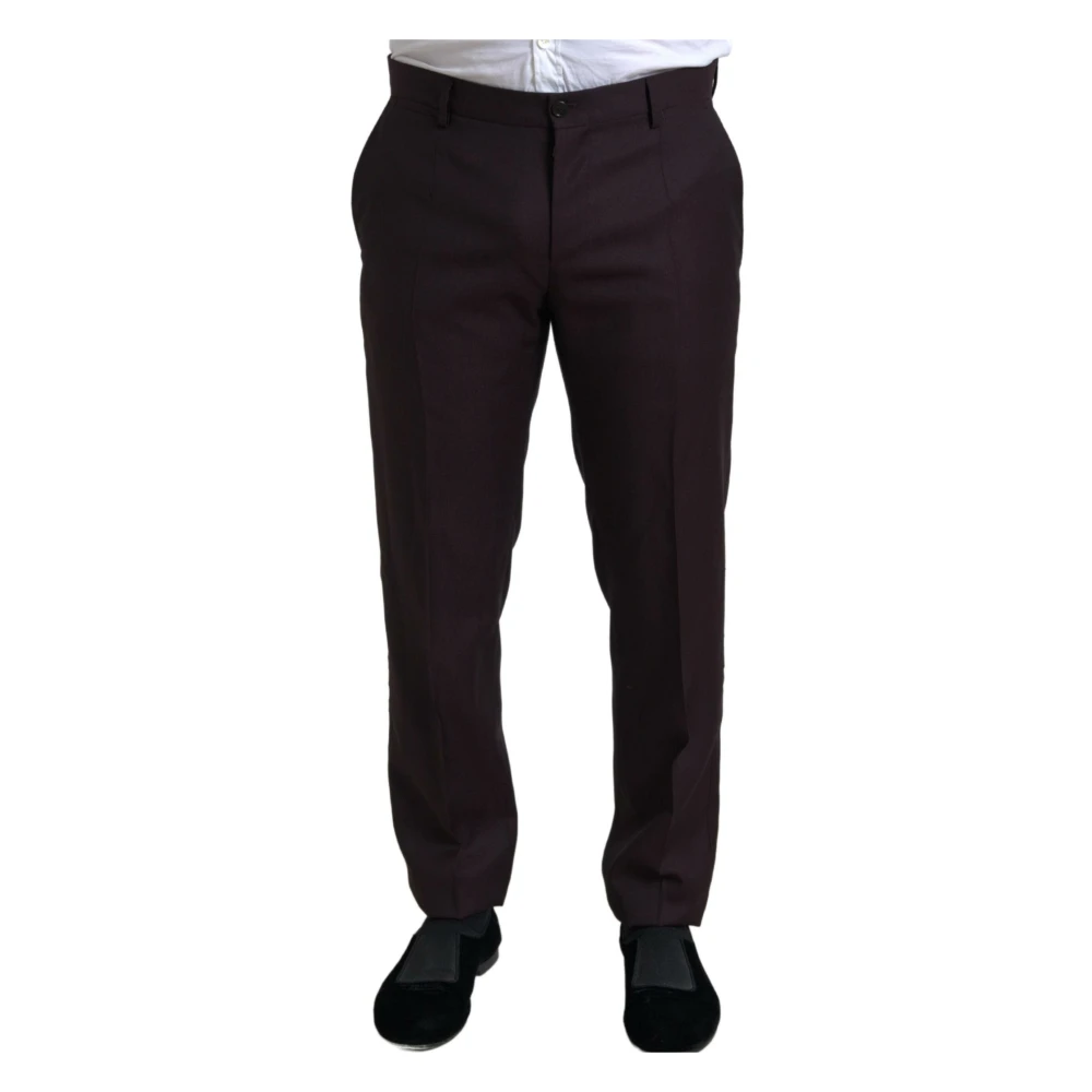 Dolce & Gabbana Maroon Martini Slim Fit Suit Set Brown Heren