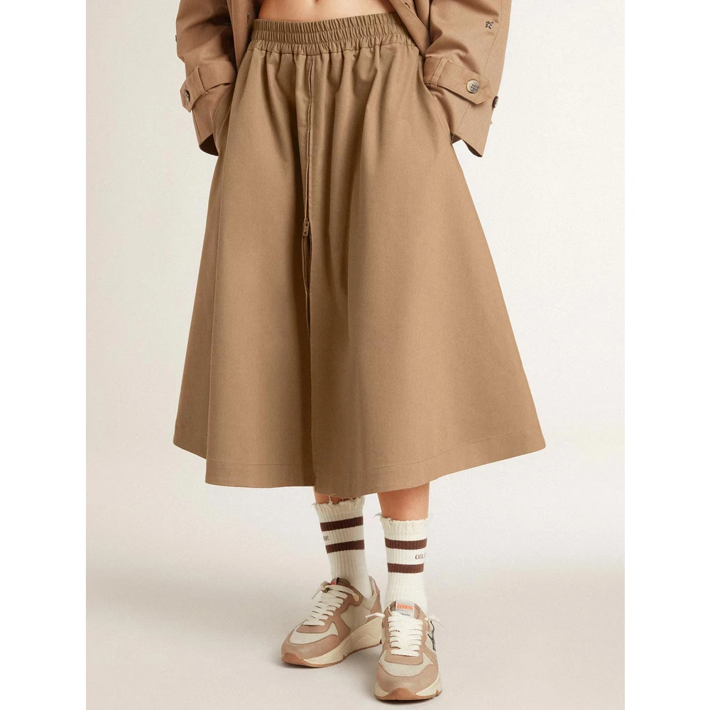 Golden Goose Midi Rok met Sterdetail Beige Dames