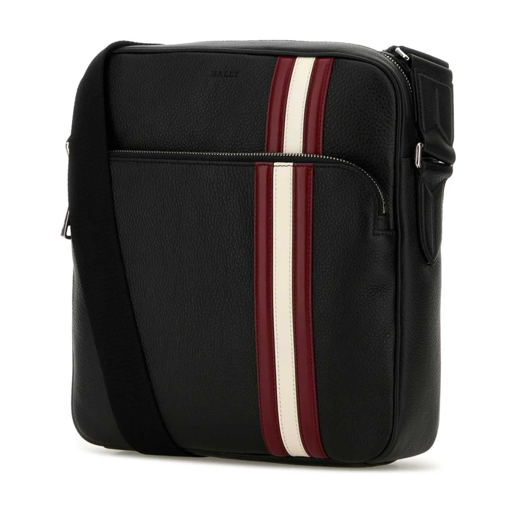 Bally Stijlvolle Zwarte Leren Crossbodytas Black Heren