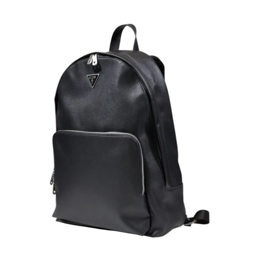 Guess Moderne Zwarte Polyurethaan Rugzak Black Heren