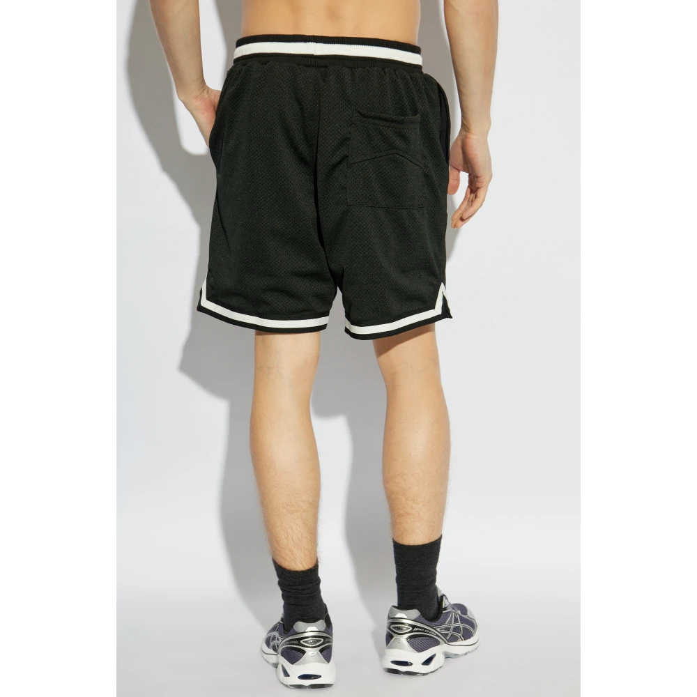 Rhude Sweatshorts met logo Black Heren