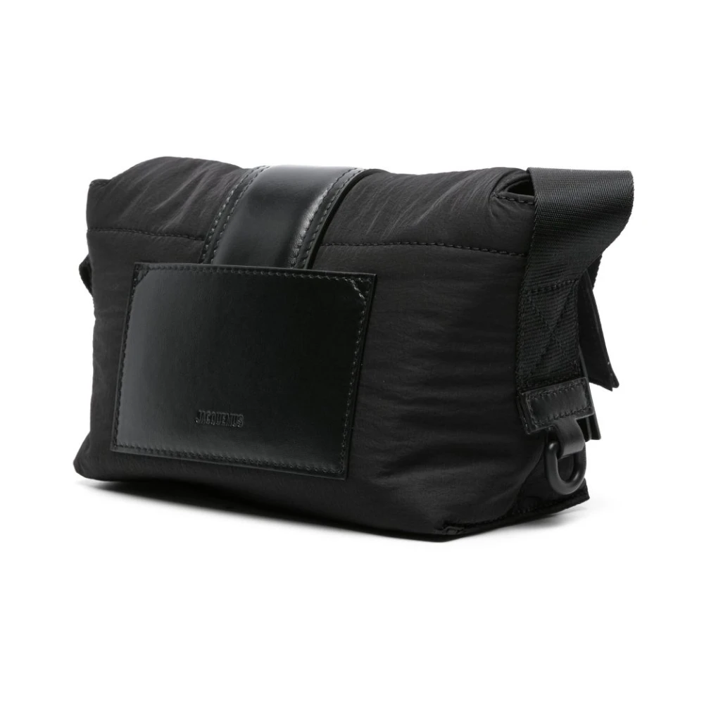 Jacquemus Zwarte Leren Schoudertas Black Heren