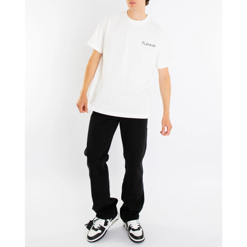Flâneur Aéronautique White T-Shirt White Heren