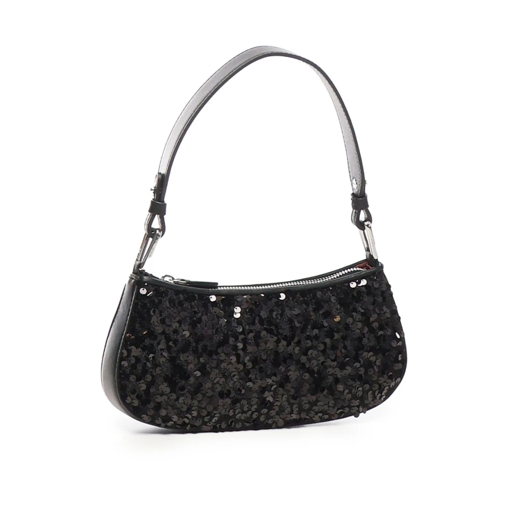 Coccinelle Zwarte Parel Paillet Schoudertas Black Dames