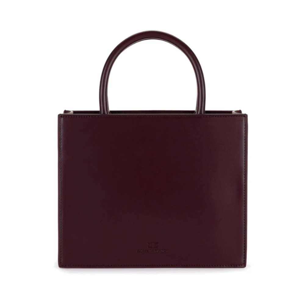 Elisabetta Franchi Handtas met Logo en Schouderband Red Dames