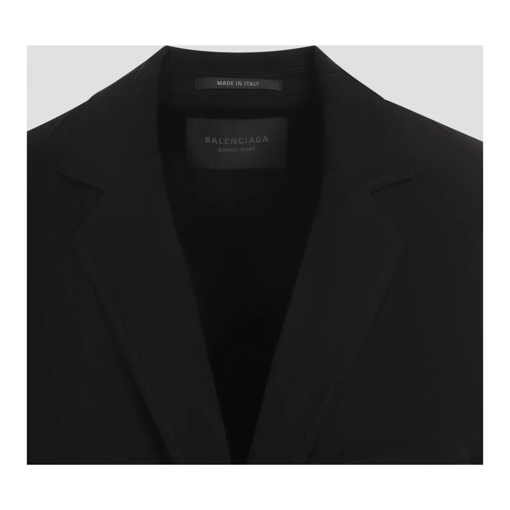 Balenciaga Zwarte Jas voor Mannen Aw24 Black Heren