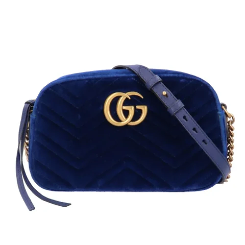 Gucci Vintage Pre-owned Suede gucci-bags Blue Dames
