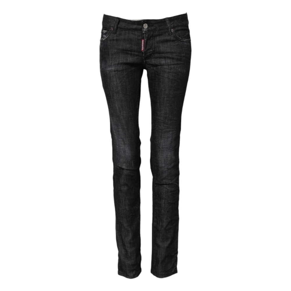 Dsquared2 Women's Black Low Waist Skinny Denim Jeans