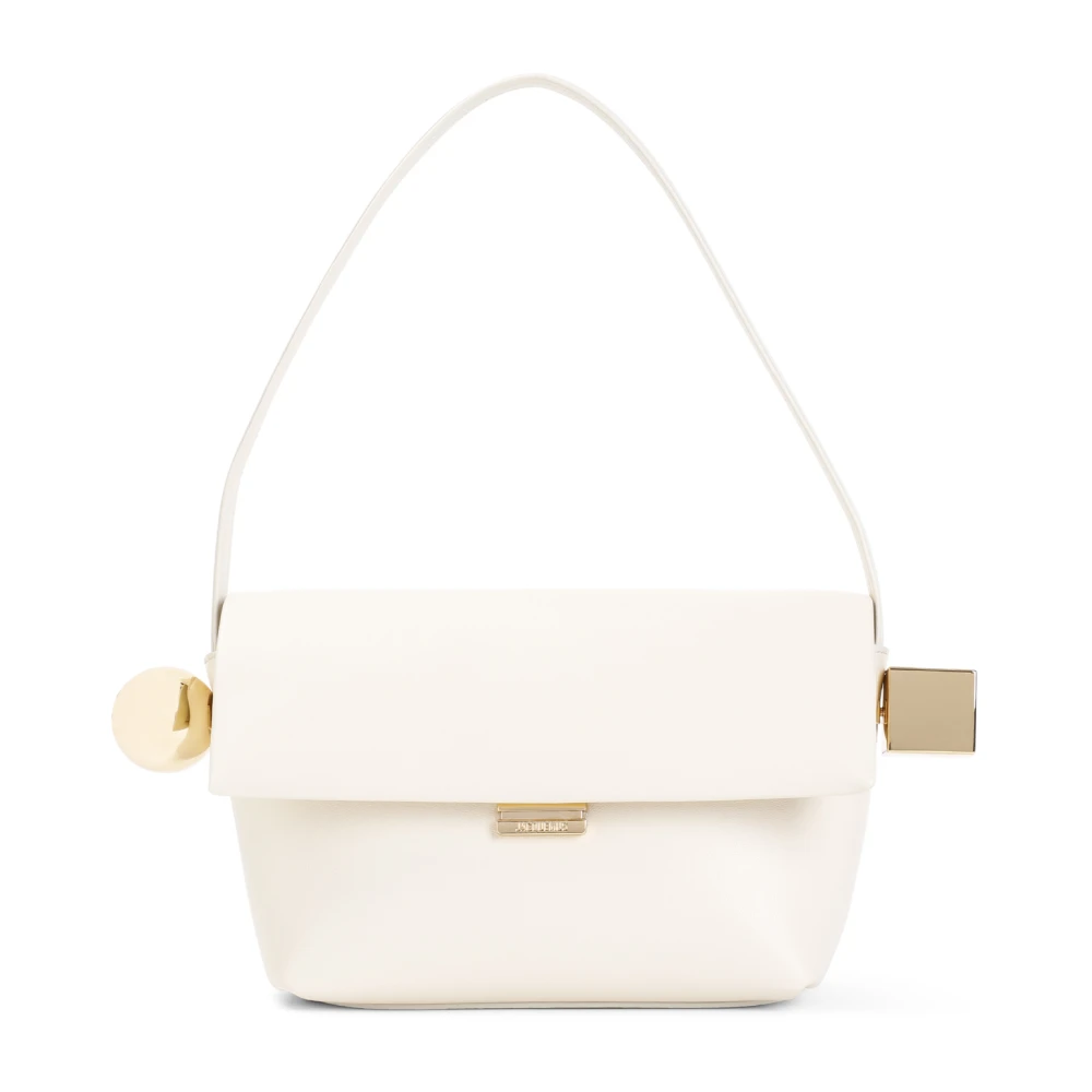 Jacquemus Ivoor Ronde Vierkante Oorbellen Beige Dames
