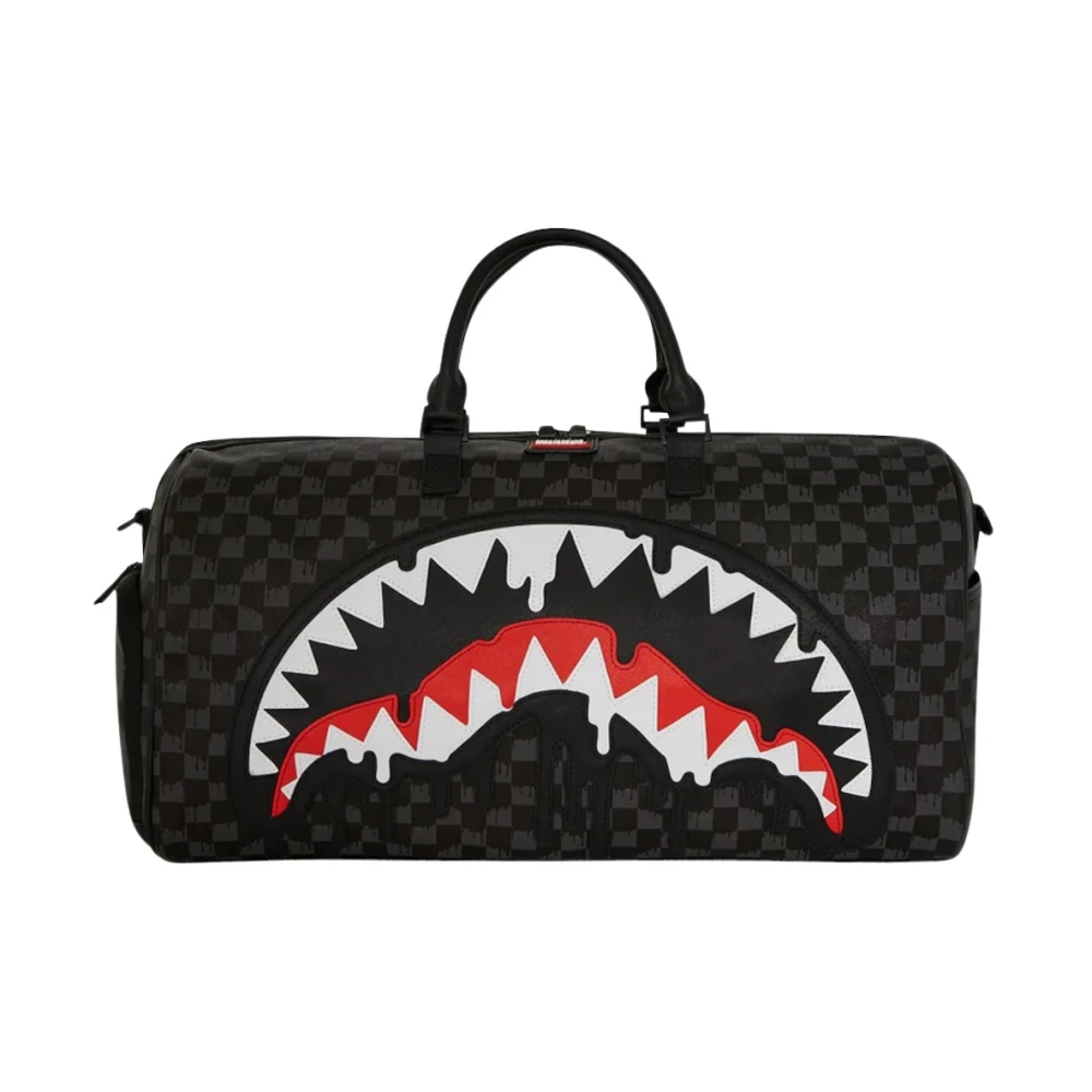 Sprayground Unisex Black Dripping Sharks In Paris Duffle