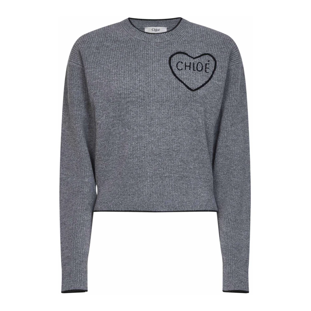 Chloé , Damen, Strickwaren, Grau, S