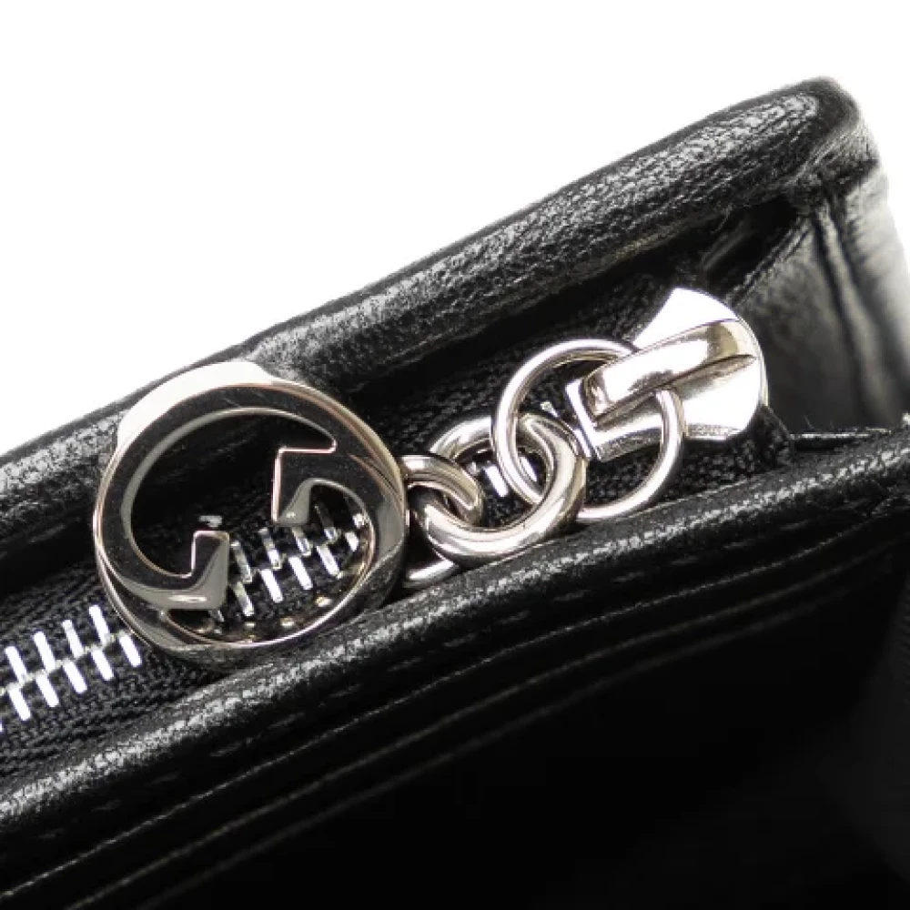 Gucci Vintage Pre-owned Leather wallets Black Dames