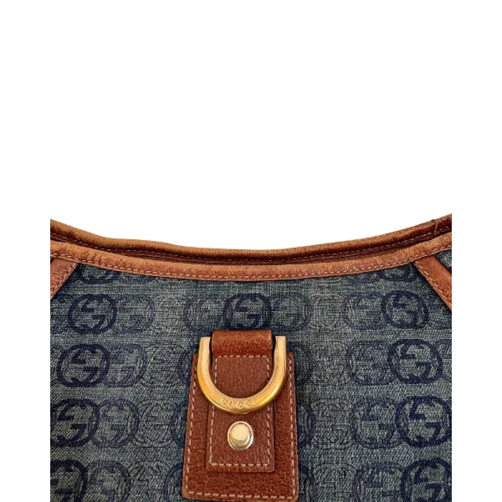 Gucci Vintage Pre-owned Cotton handbags Blue Dames