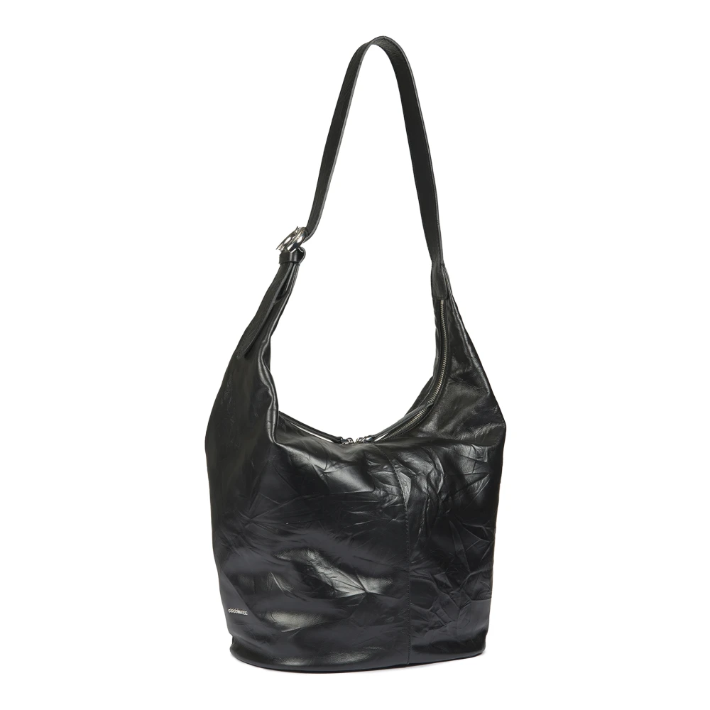Coccinelle Zwarte Leren Schouder Crossbody Tas Black Dames