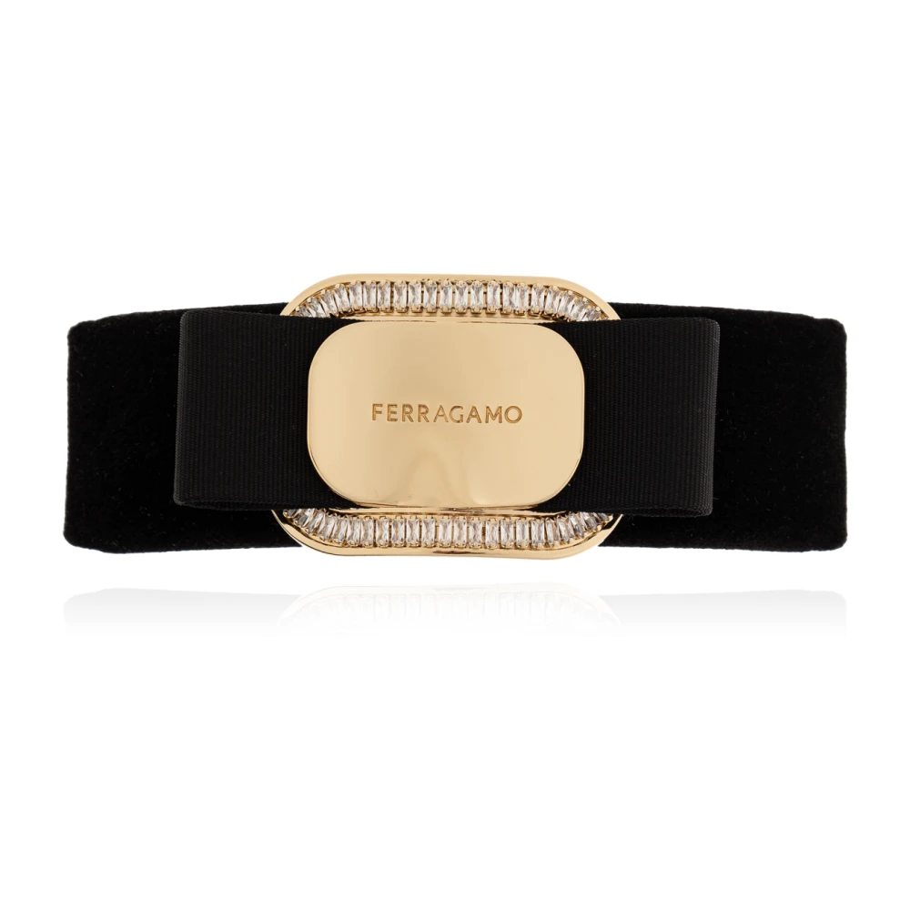 Salvatore Ferragamo Fluwelen haarspeld Yellow Dames
