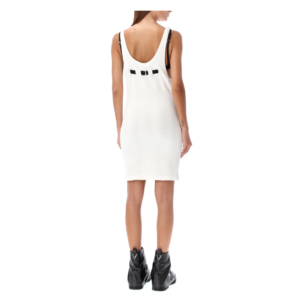 The Attico Witte Jersey Mini Jurk Aw24 White Dames