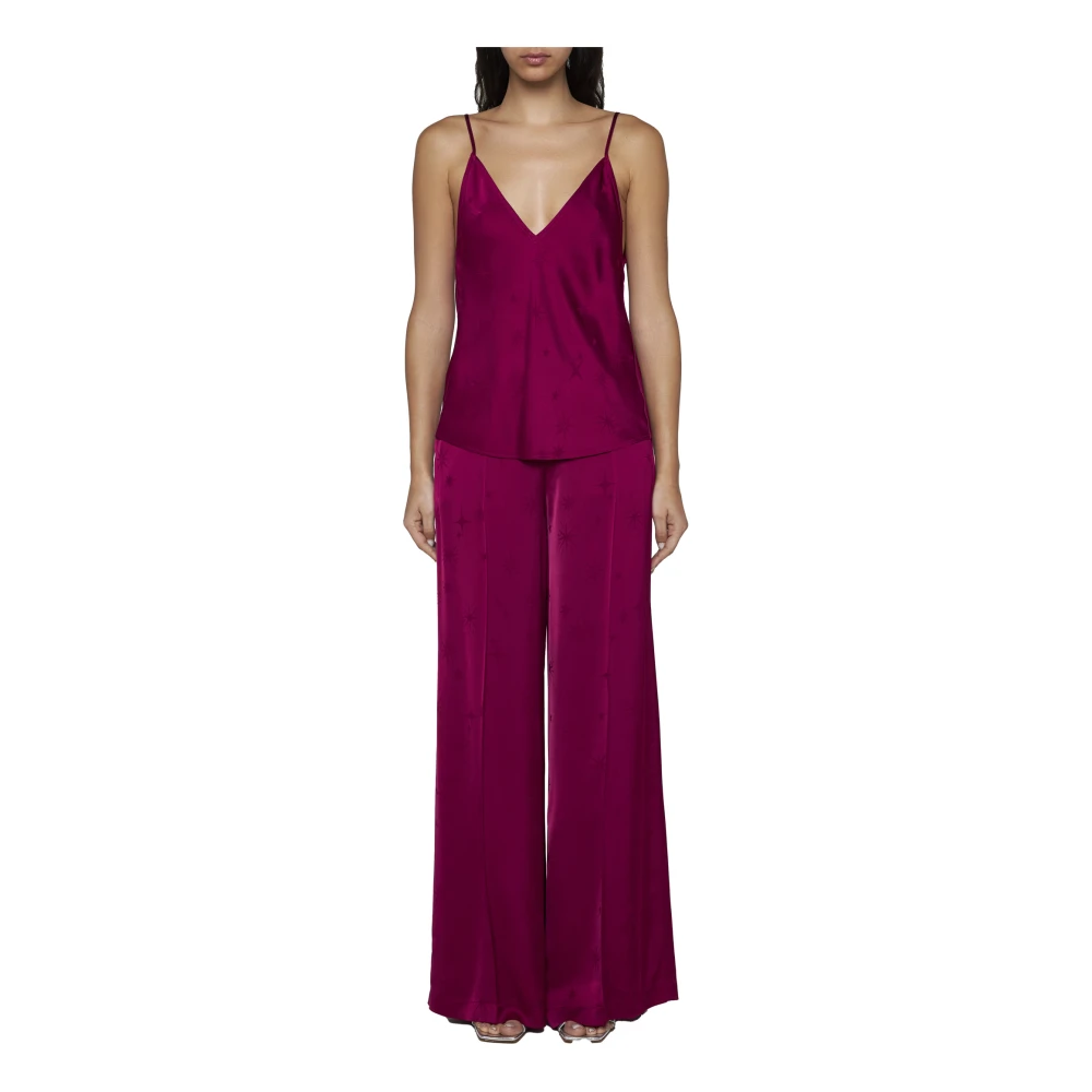 Forte Elegante Zijden Top Red Dames