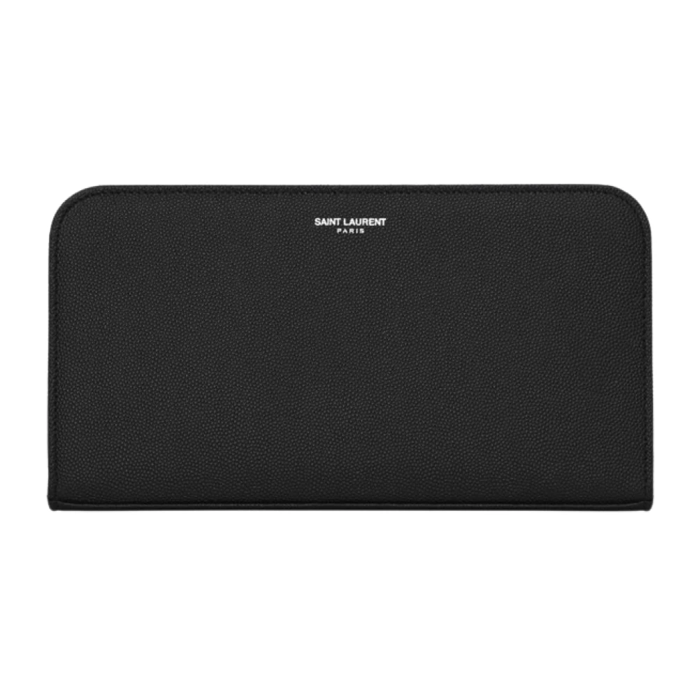 Saint Laurent Zwarte Portemonnees voor Mannen Black Heren