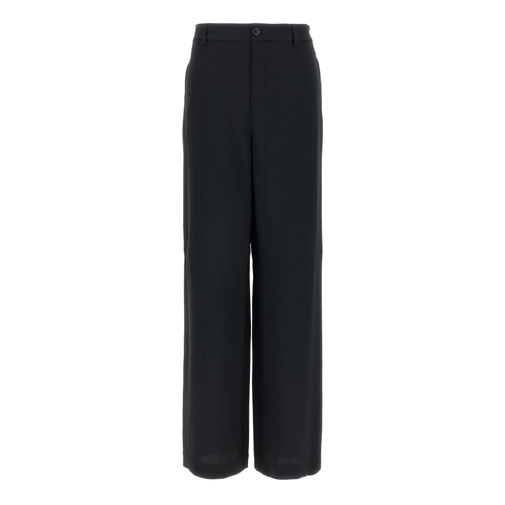 Moschino Women's Black Wide Trousers, S, Acetate Trousers