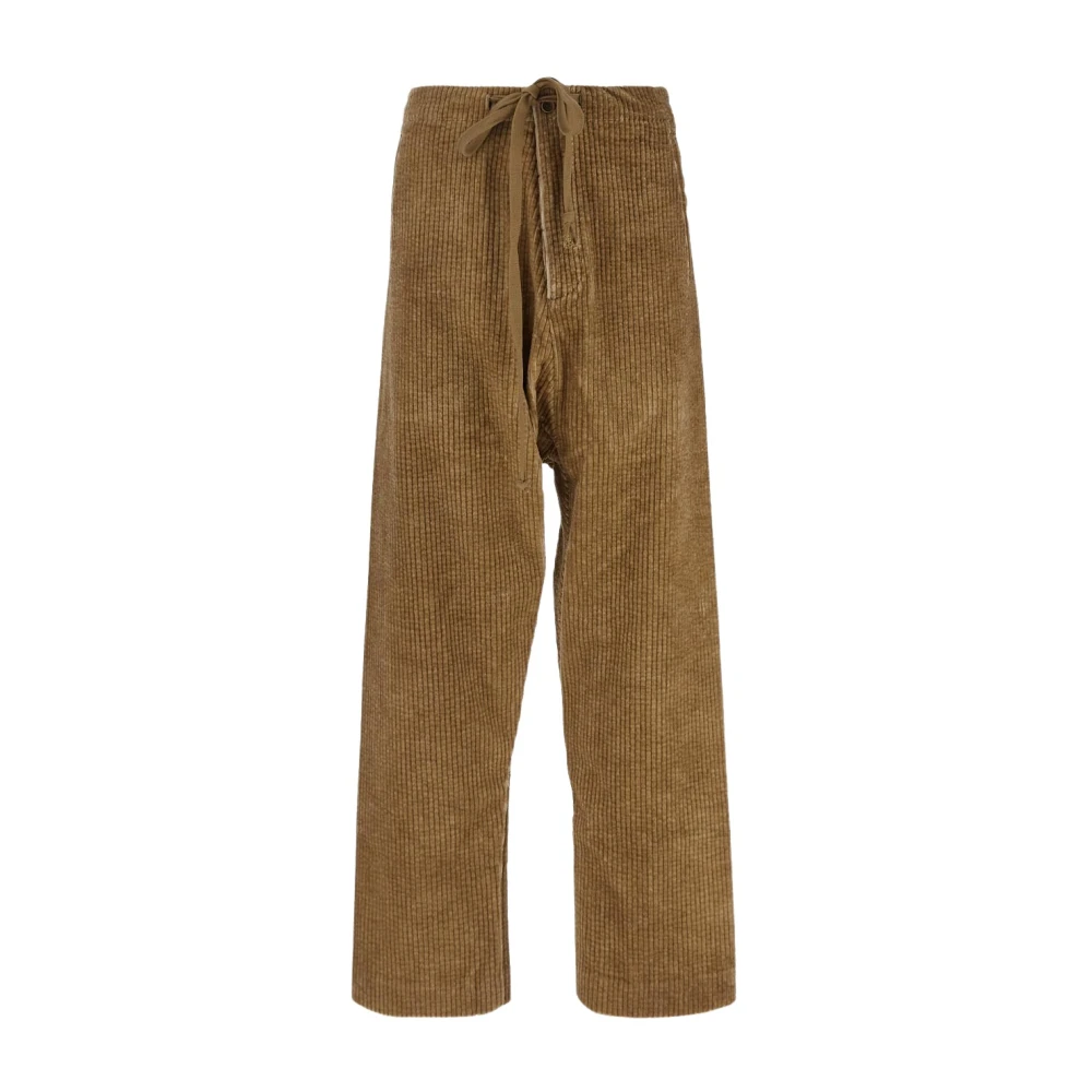 UMA Wang Katoenen Perch Broek Beige Heren