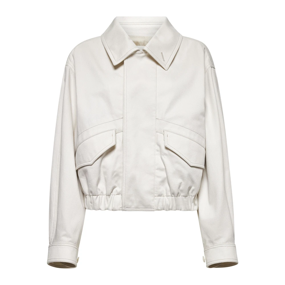Lemaire Klassieke Ivoor Katoenen Jas White Dames