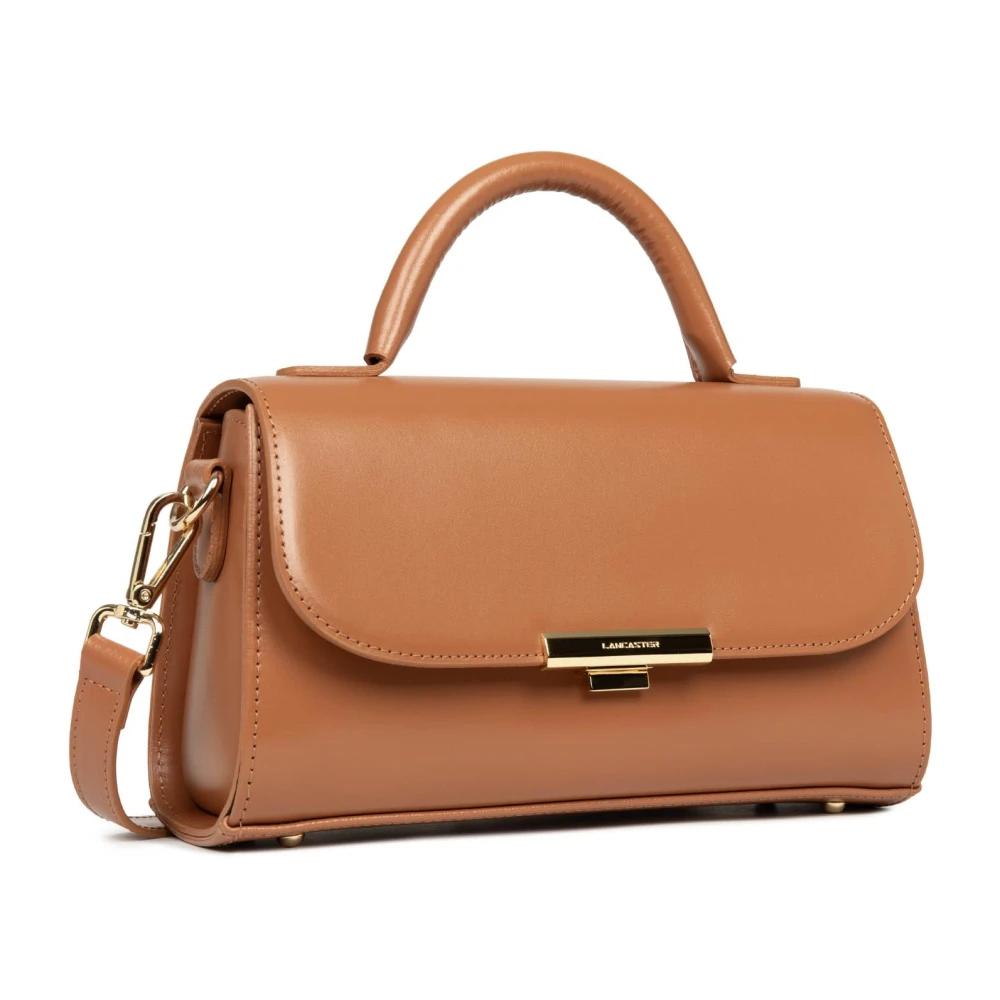 Lancaster Elegante Flap Tas met Metalen Sluiting Brown Dames