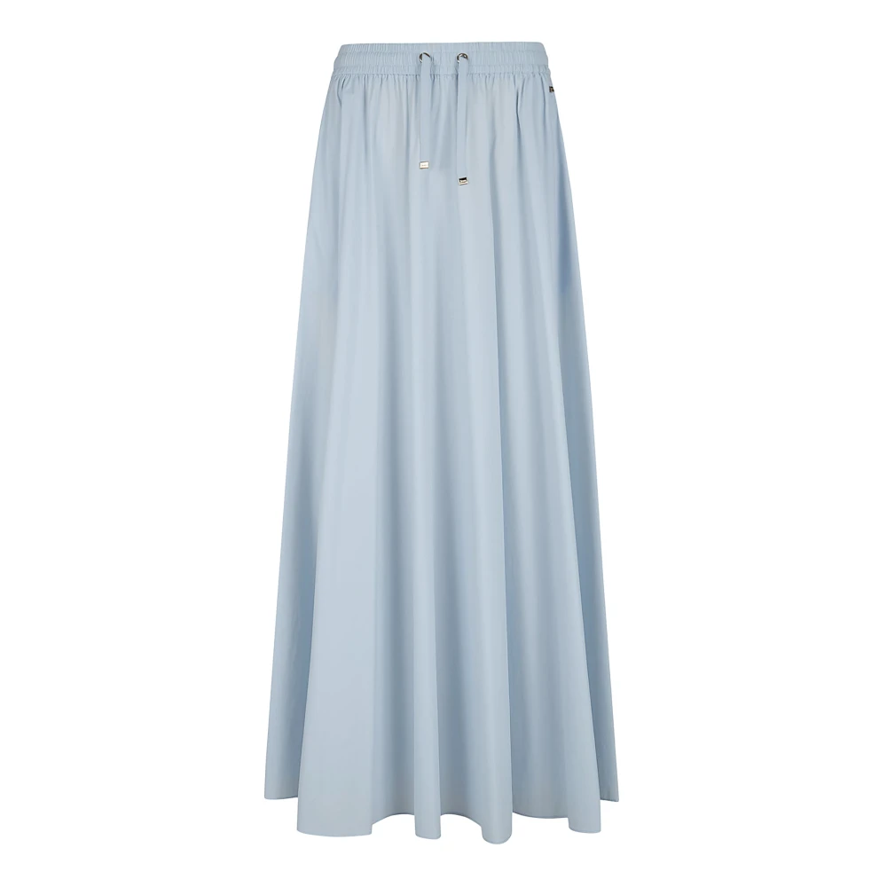 Herno Vrouw Blauw Lichtgewicht Stretch Rok Van Nylon