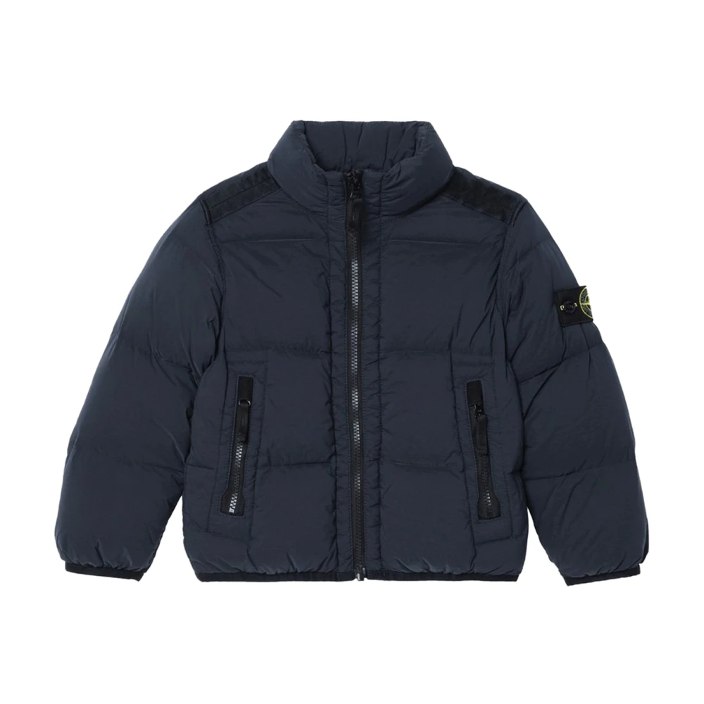 Stone Island Boys Blue Winter Jackets, 8 Y, Padded Nylon Jacket