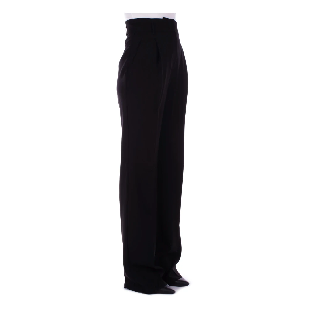 Max Mara Zwarte wollen broek ritssluiting Black Dames