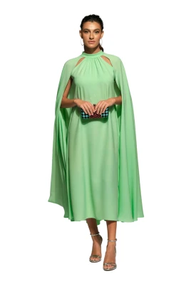 Grön Mimosa Halter Midi Klänning