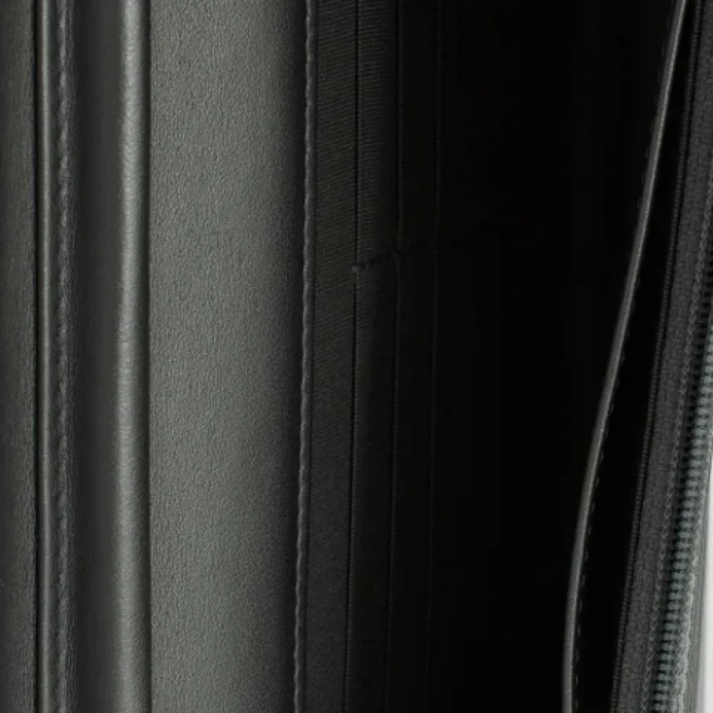 Chanel Vintage Pre-owned Leather wallets Gray Dames