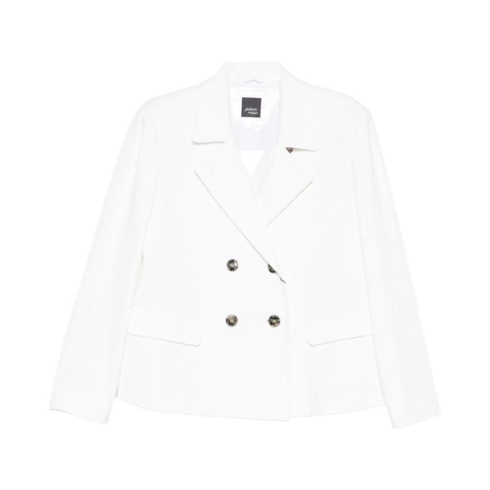 Marina Rinaldi White Blazers, Female, 3XL, Pmarere Blazer