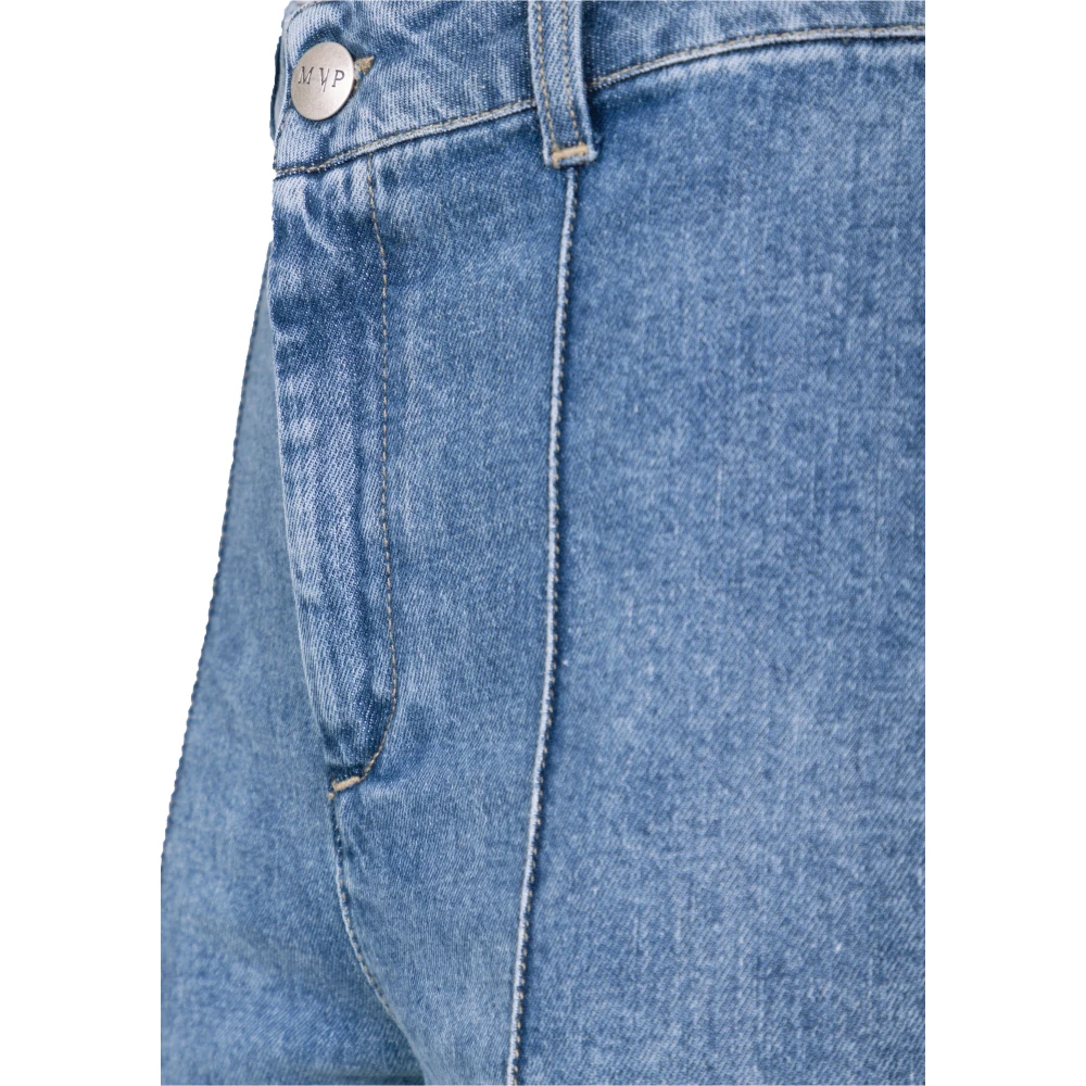 MVP wardrobe Vintage Bonnet Denim Broek Blue Dames