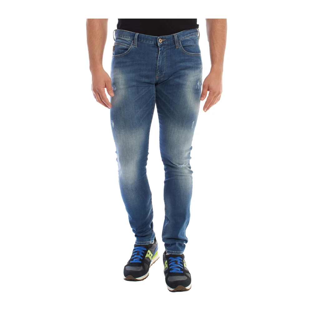 Emporio Armani Moderne Skinny Jeans met Elegantie Blue Heren