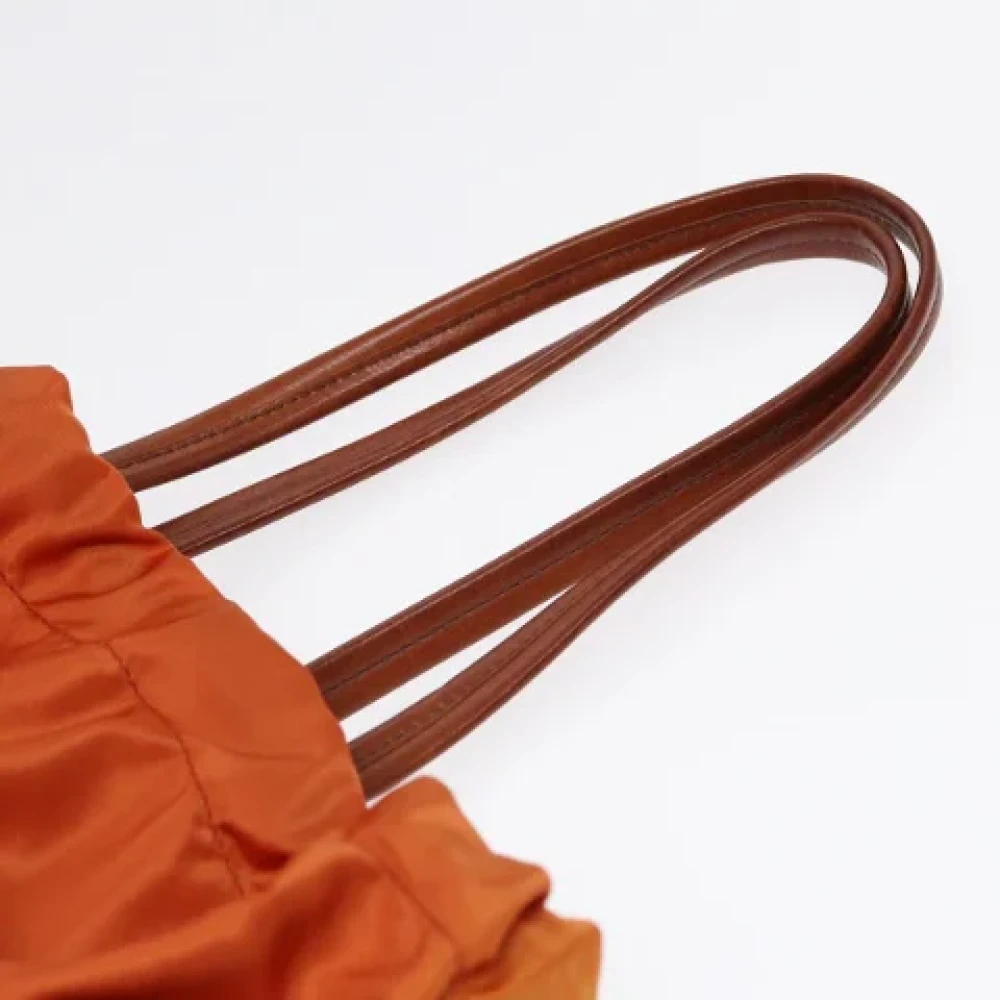 Prada Vintage Pre-owned Leather handbags Orange Dames