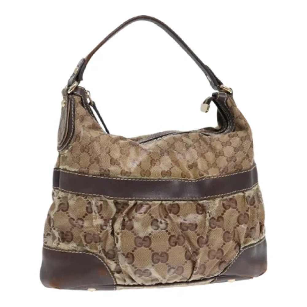 Gucci Vintage Pre-owned Coated canvas gucci-bags Beige Dames
