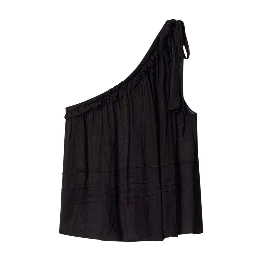 Marant Étoile Women's Black Sleeveless Tops, M, Loeva Top