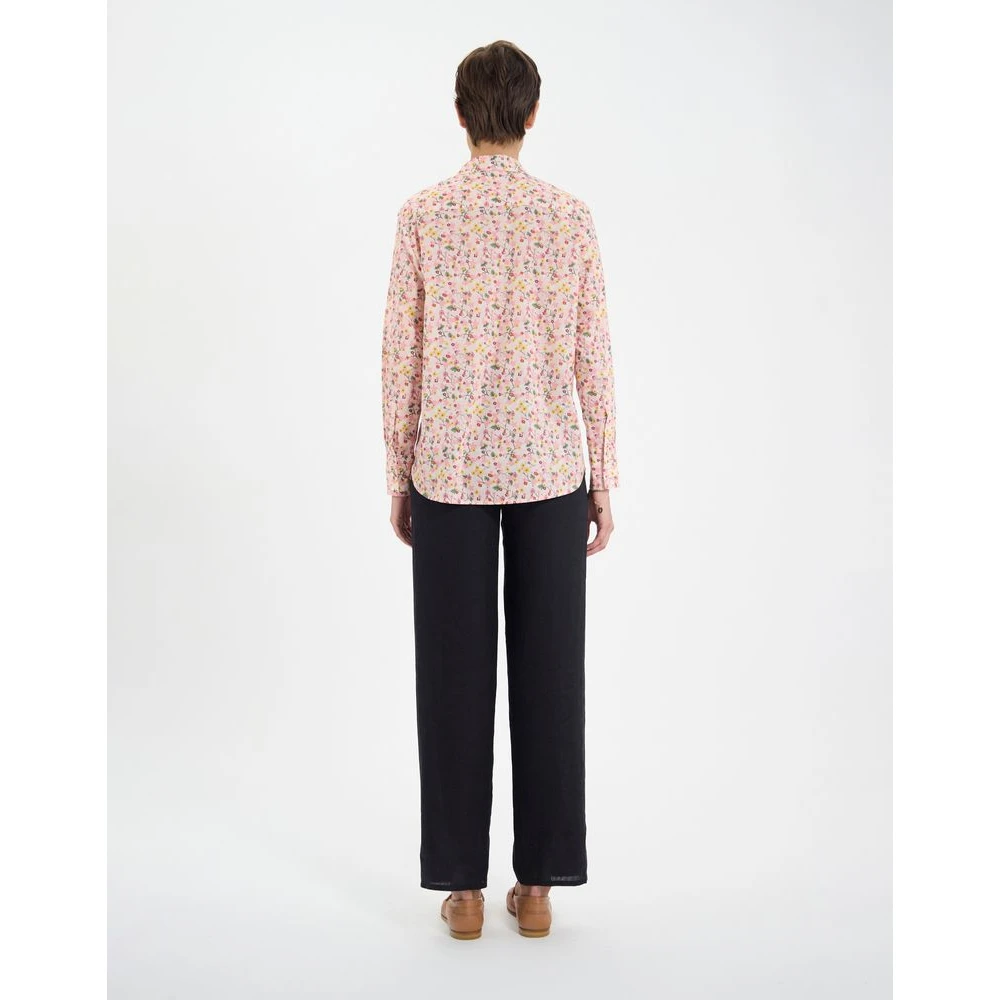 Ines De La Fressange Paris Maureen bloemenkatoenen overhemd Pink Dames