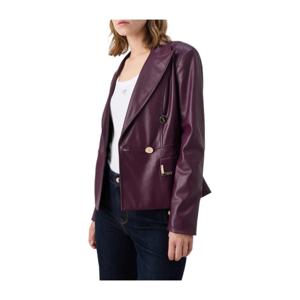 Liu Jo Elegante Blazer voor Vrouwen Purple Dames